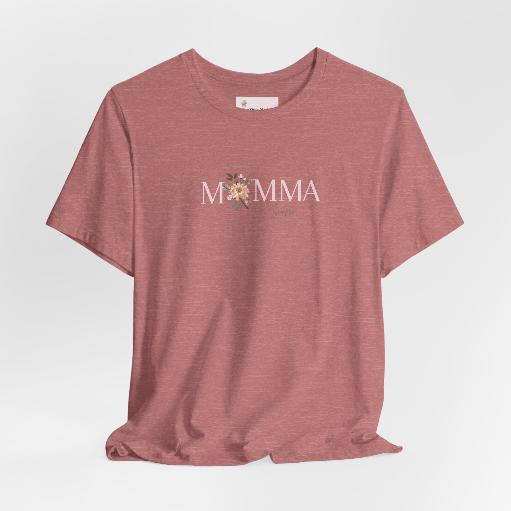 Mamma Per Sempre | Italian "Mom Forever" T-Shirt – Adult Female Floral Mother's Day Gift