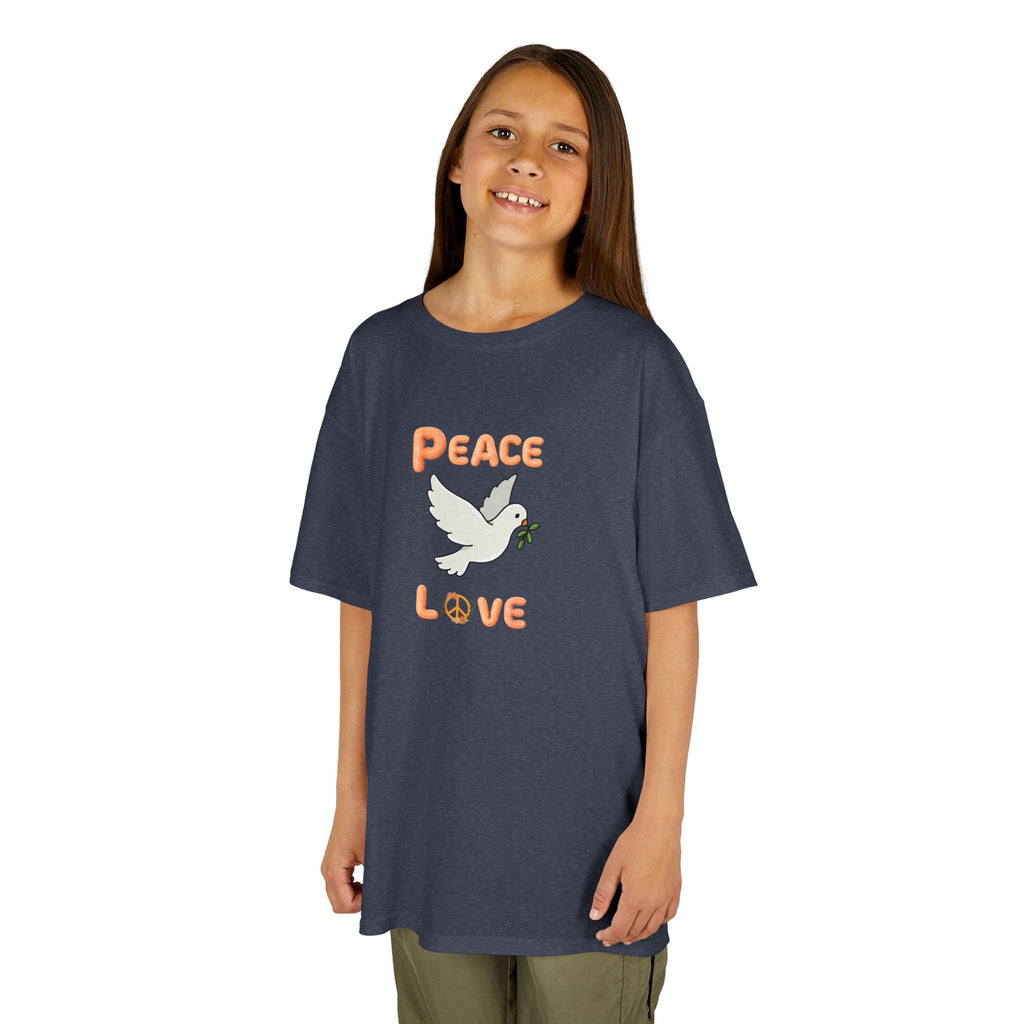 Kids Unisex Tee:  Peace and Love