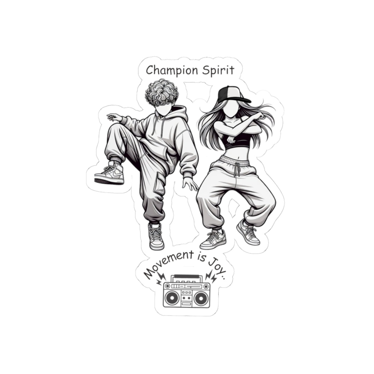 Hip Hop "Move with Joy Vinyl Sticker