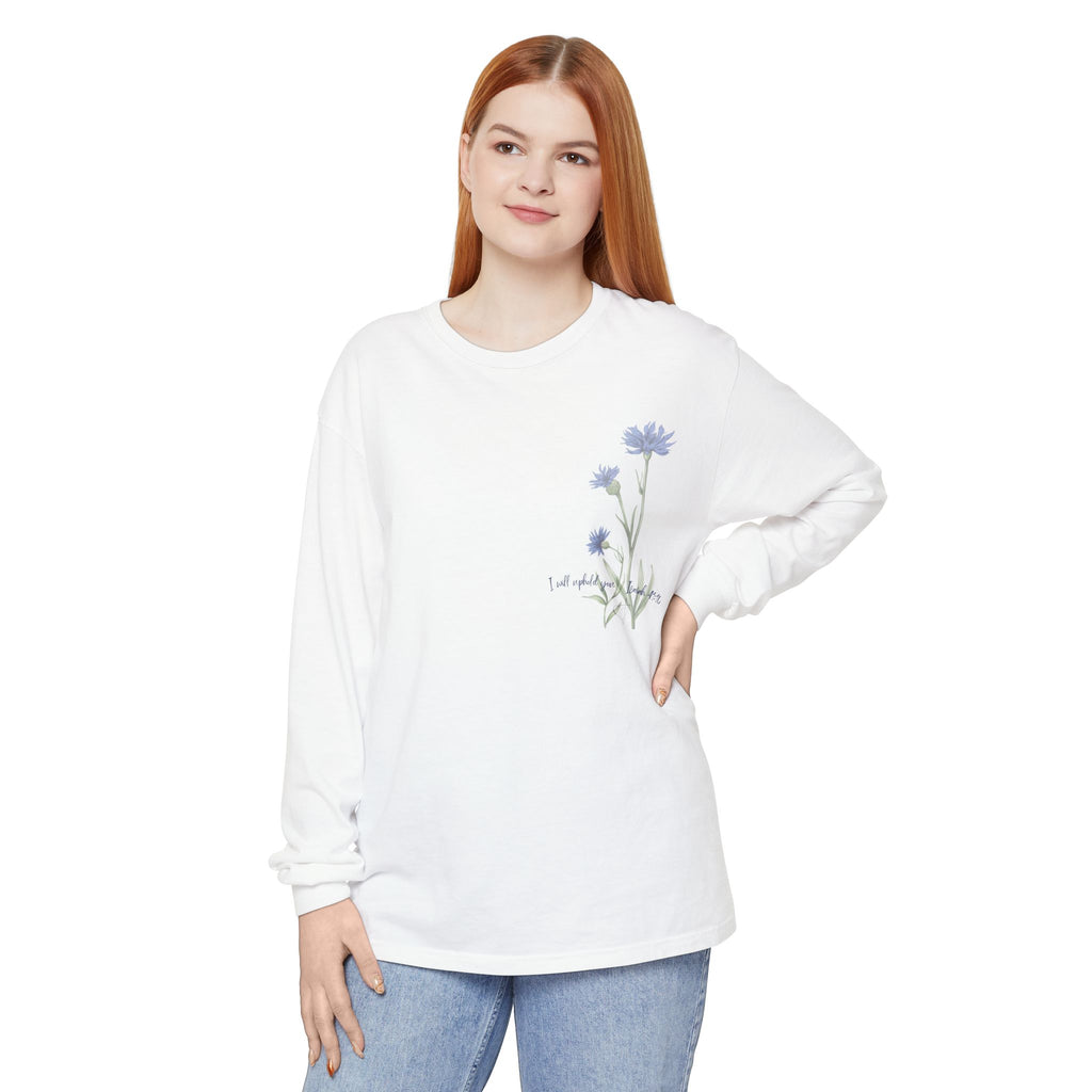 Fear Not – I Will Uphold You:  Isaiah 41:10 Women's Long Sleeve Faith Tee