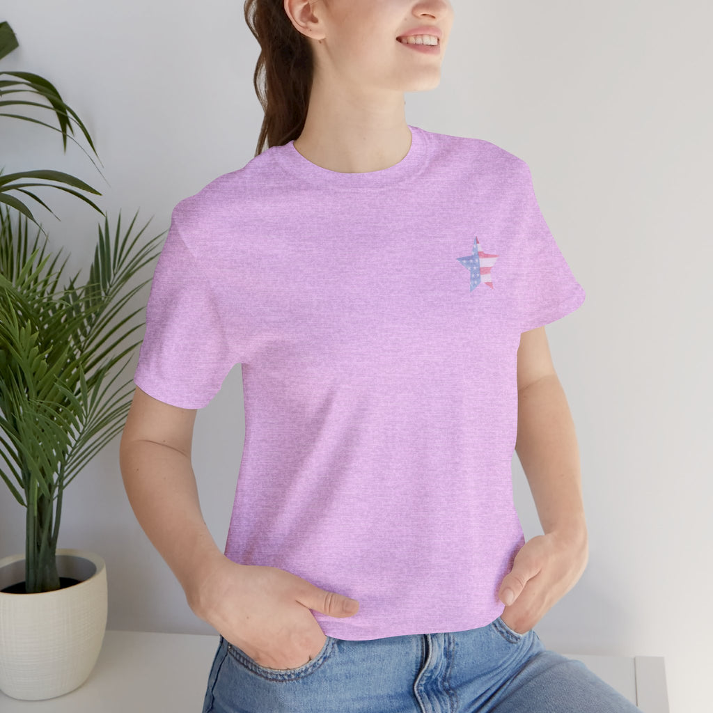 Under God | Soft Watercolor Star & Rose Women's Relaxed Tee