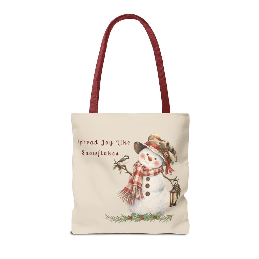 Spread Joy Like Snowflakes | Snowman Tote Bag