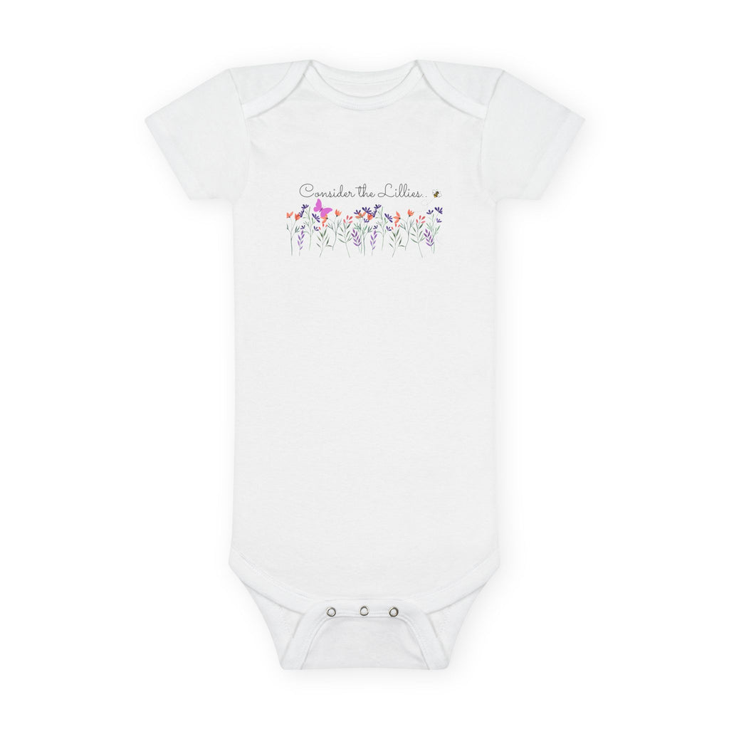 Baby Girls' Onesie — 'Consider the Lilies' Floral Christian Infant Bodysuit