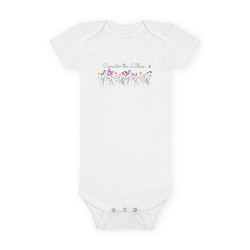Baby Girls' Onesie — 'Consider the Lilies' Floral Christian Infant Bodysuit