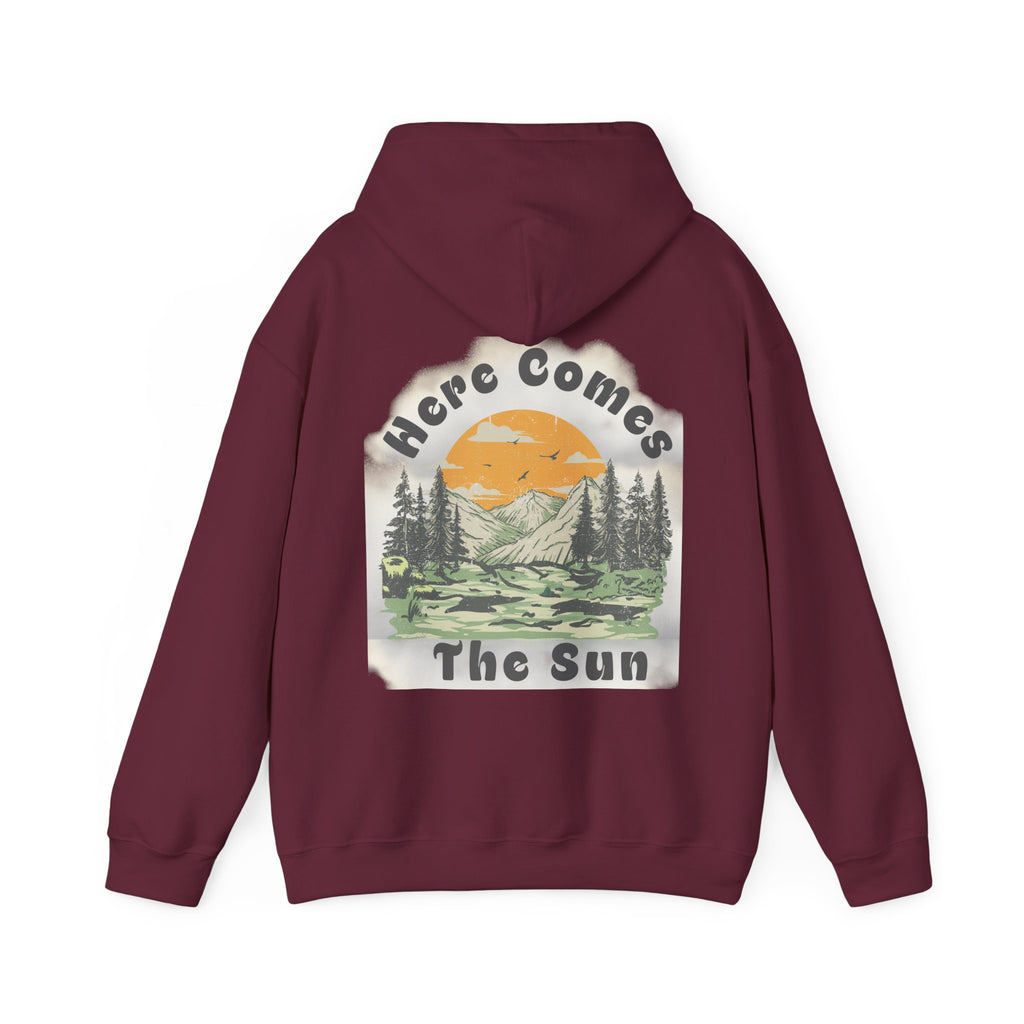 Here Comes The Sun — Unisex Retro Nature Graphic Hoodie
