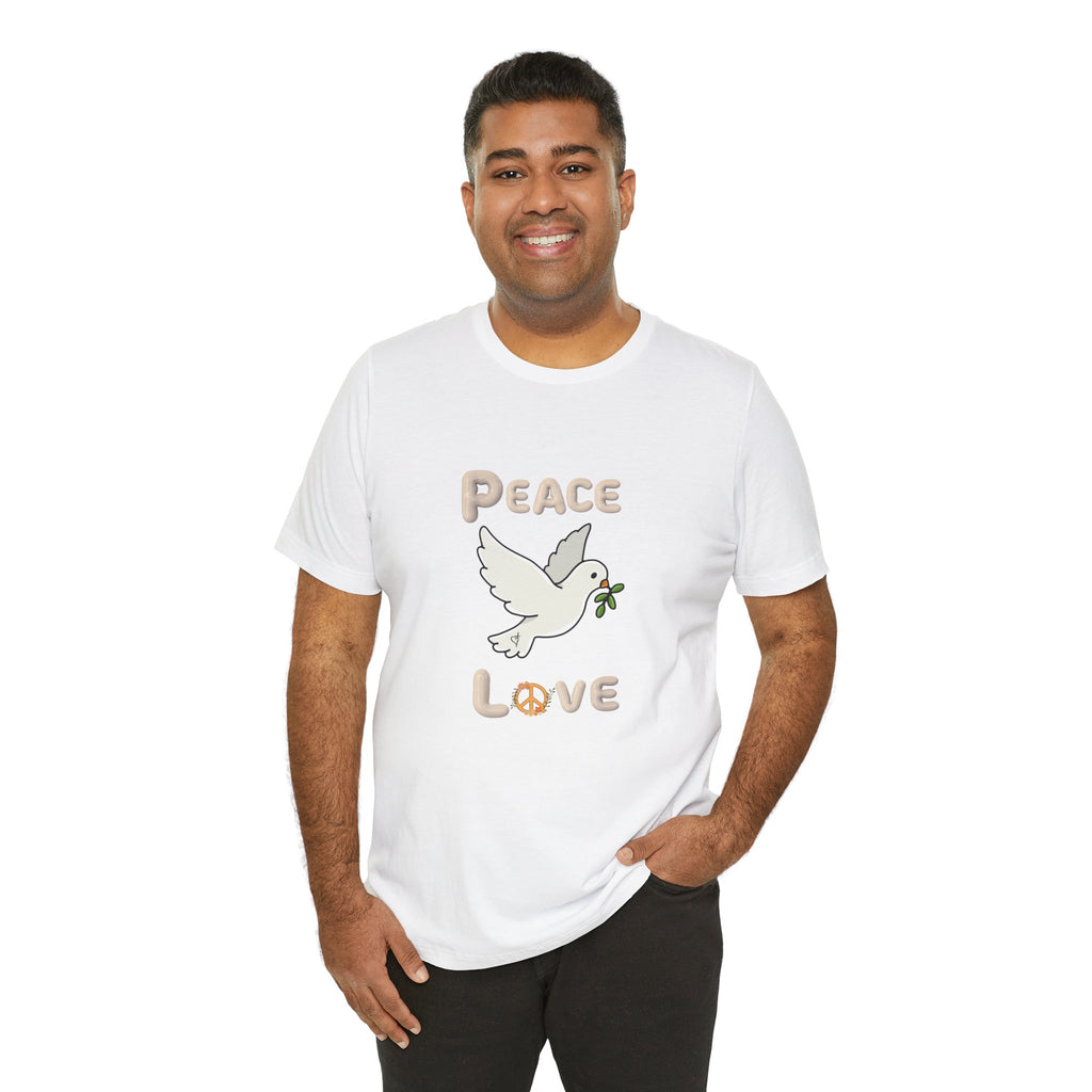 Adult Female Relaxed Comfort Tee:  Peace and Love