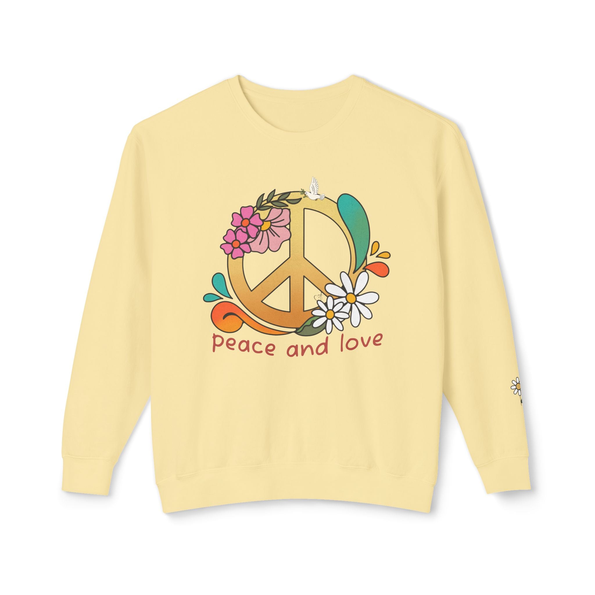 Peace & Love 'My Peace I Give You' 70s Retro Crewneck Sweatshirt