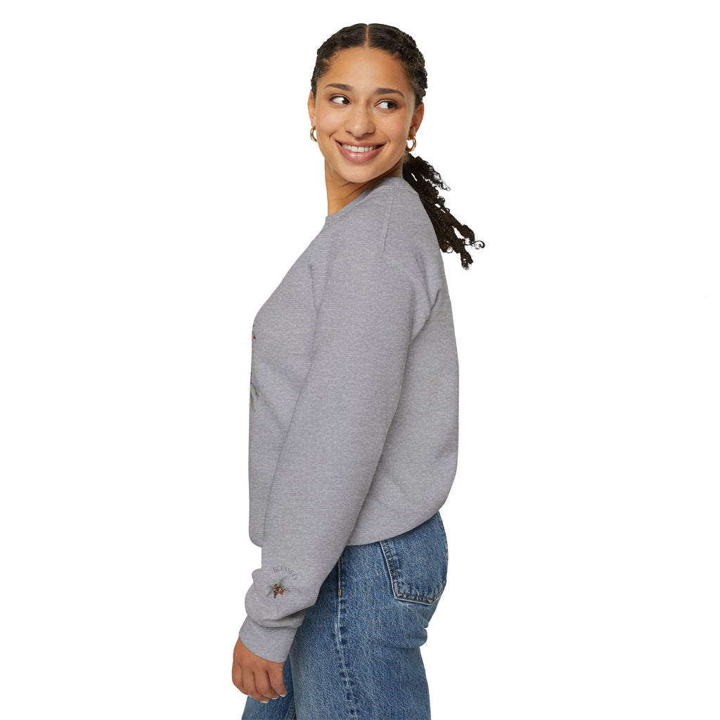 Merry & Bright & Blessed | Women's Christmas Crewneck Sweatshirt