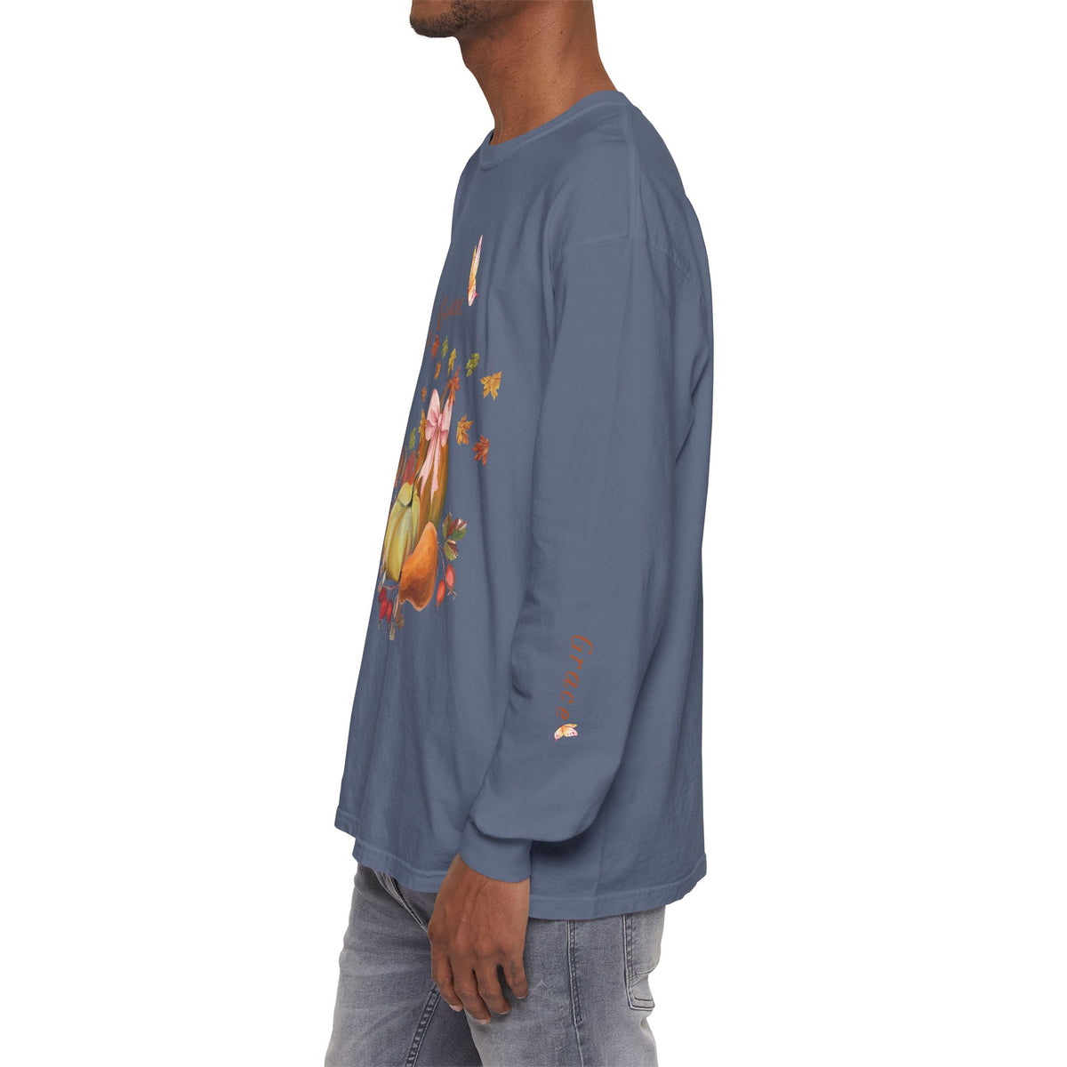 Fall’s Grace | Women’s Pumpkin Long-Sleeve Tee