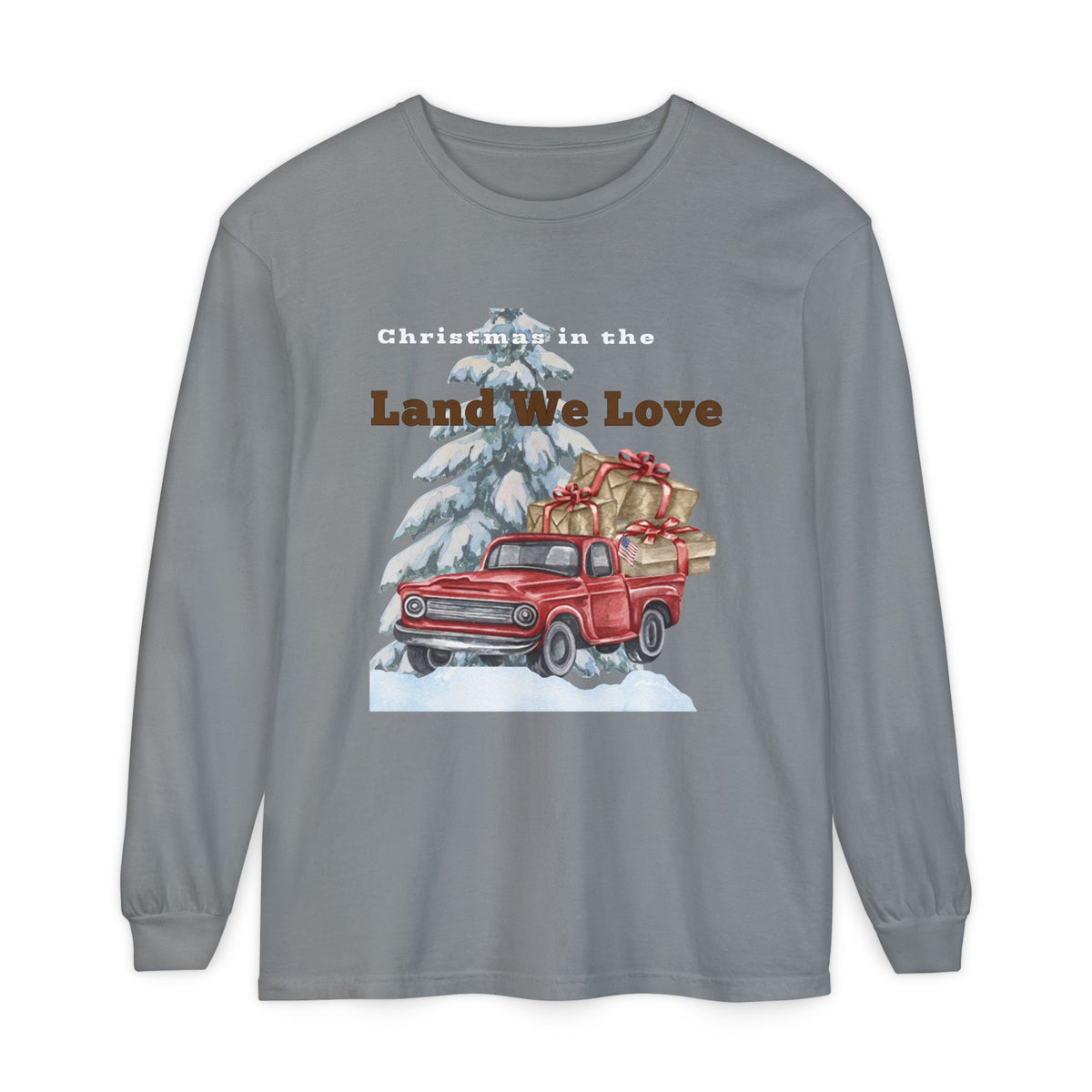 Christmas in the Land We Love Men's Long Sleeve Tee