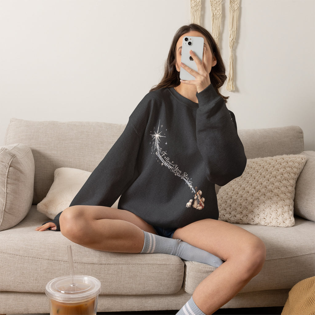 Follow Your Star | Women's Christmas Crewneck Sweatshirt