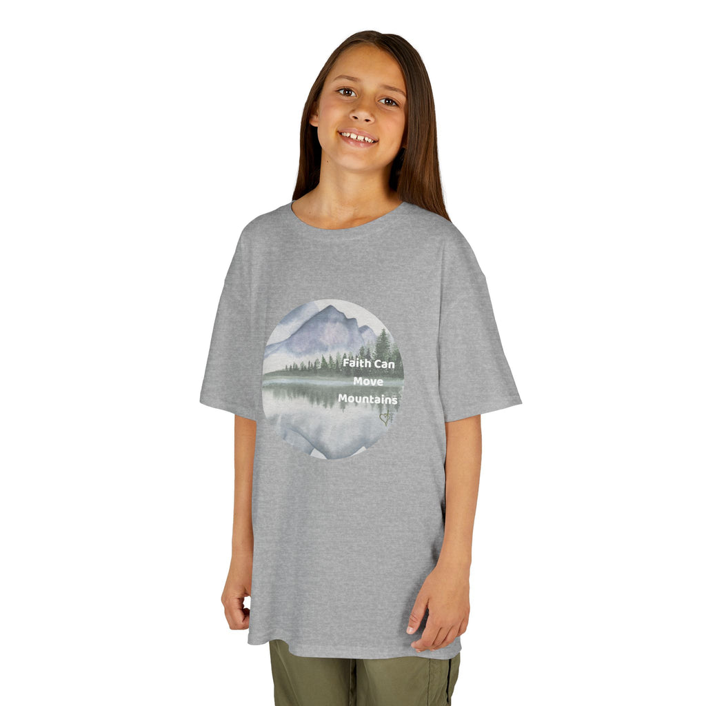 Faith Can Move Mountains:  Unisex US cotton Kids Tee