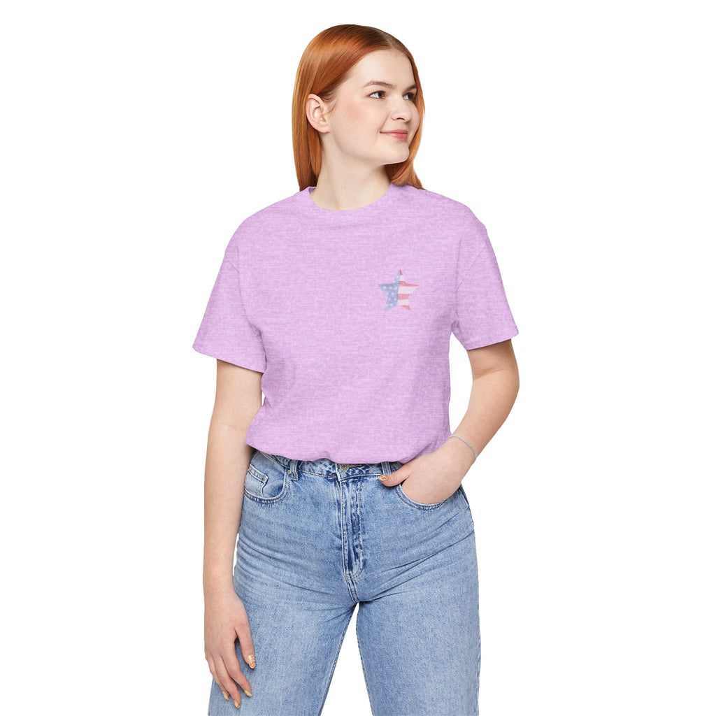 Under God | Soft Watercolor Star & Rose Women's Relaxed Tee