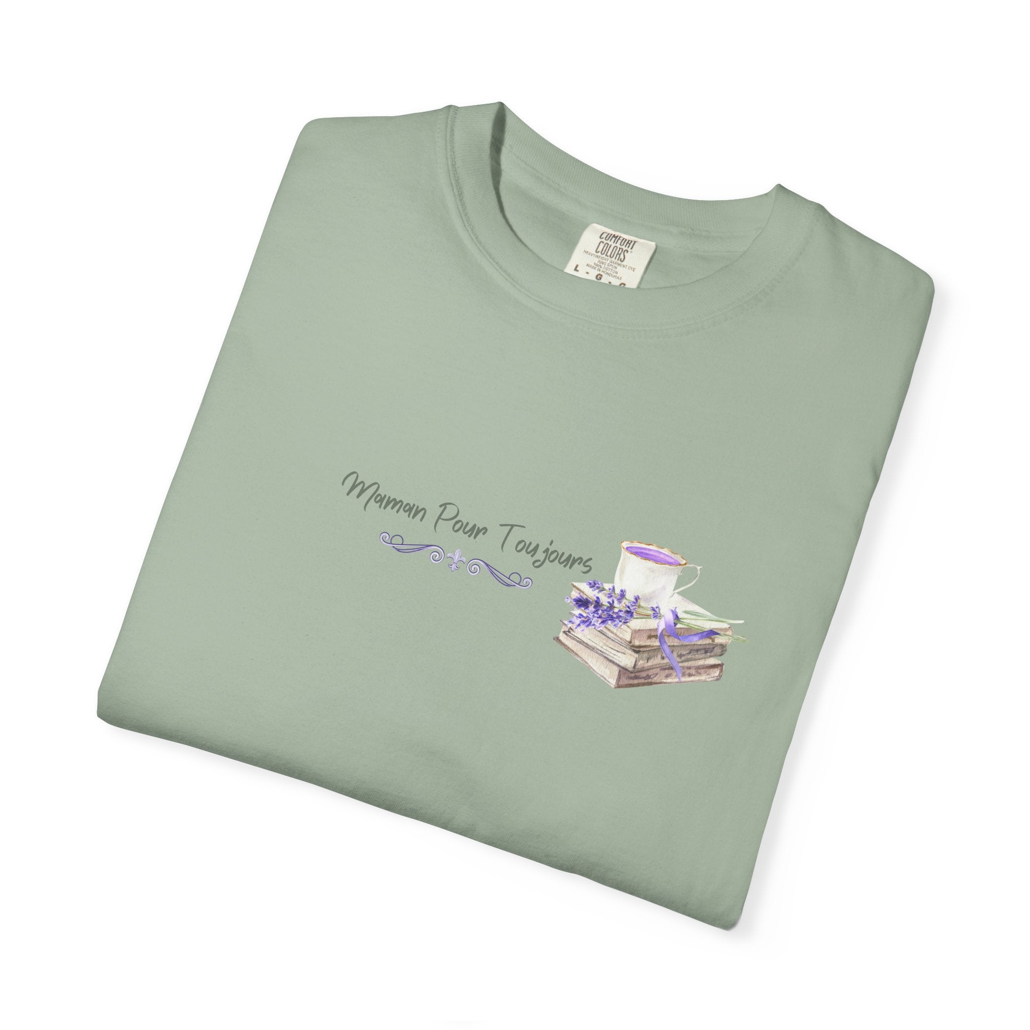 Maman Pour Toujours | French Mom Forever Books & Coffee T-Shirt – Adult Female Mother's Day Gift