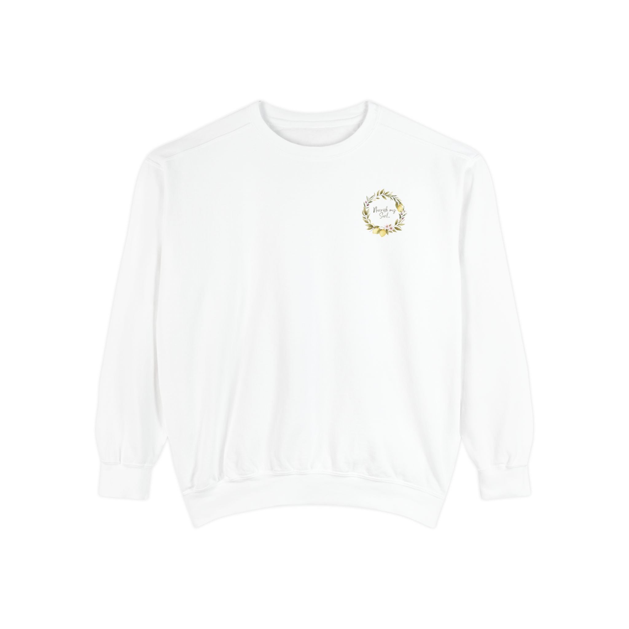Nourish My Soul | Lemon Tree Comfort Colors Crewneck Sweatshirt – Faith & Soul Care Adult Female