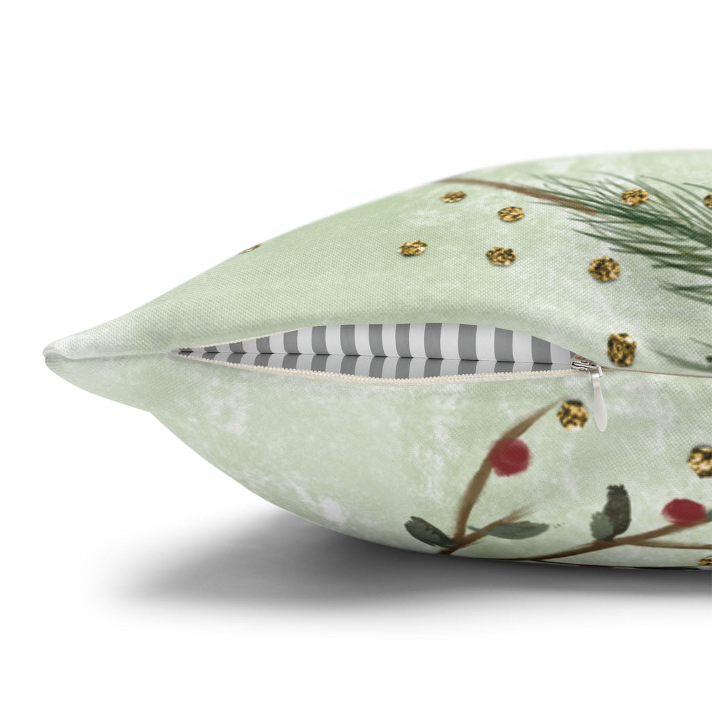 Merry & Bright & Blessed | Christmas Throw Pillow Cover