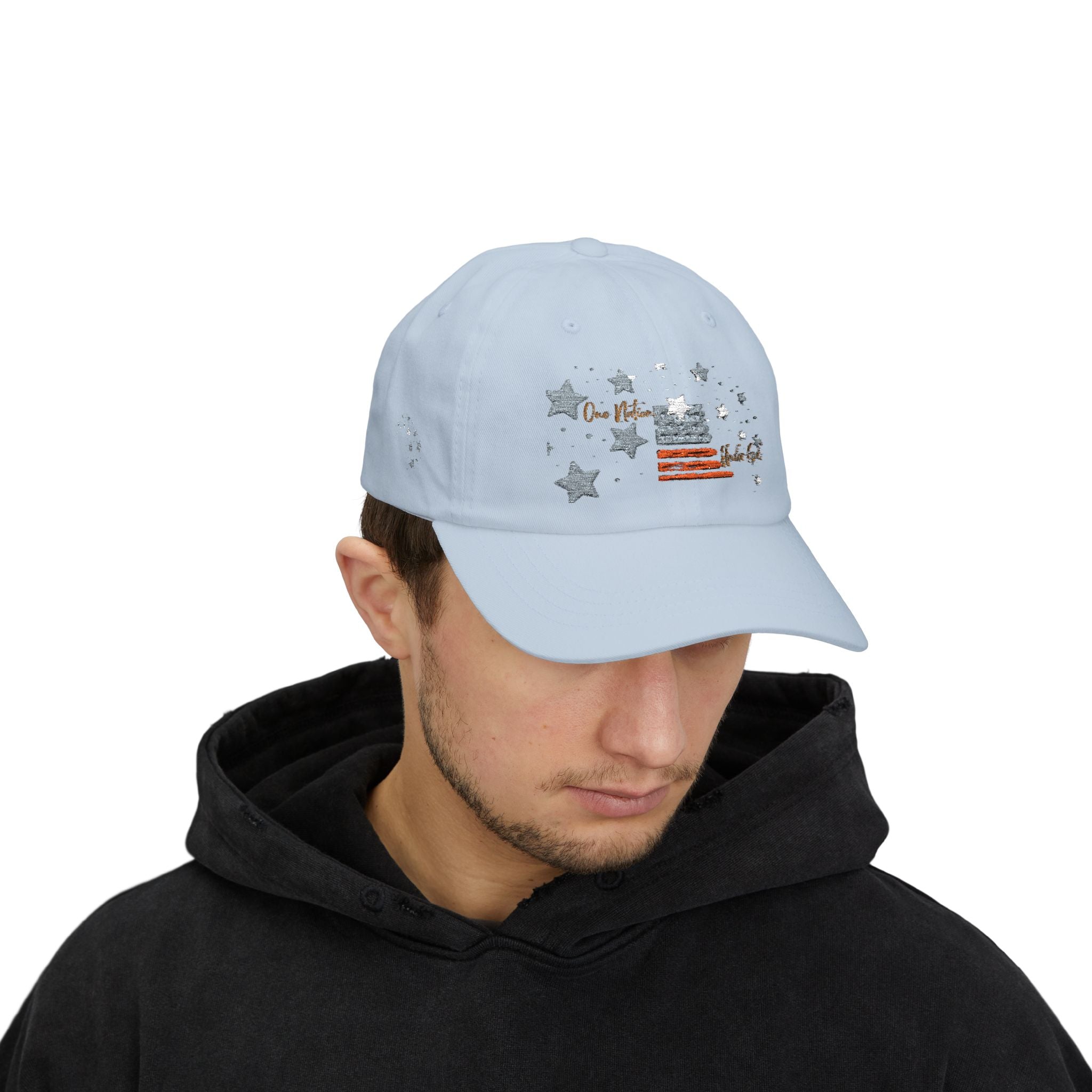 One Nation Under God | Embroidered Stars & Flag Dad Cap