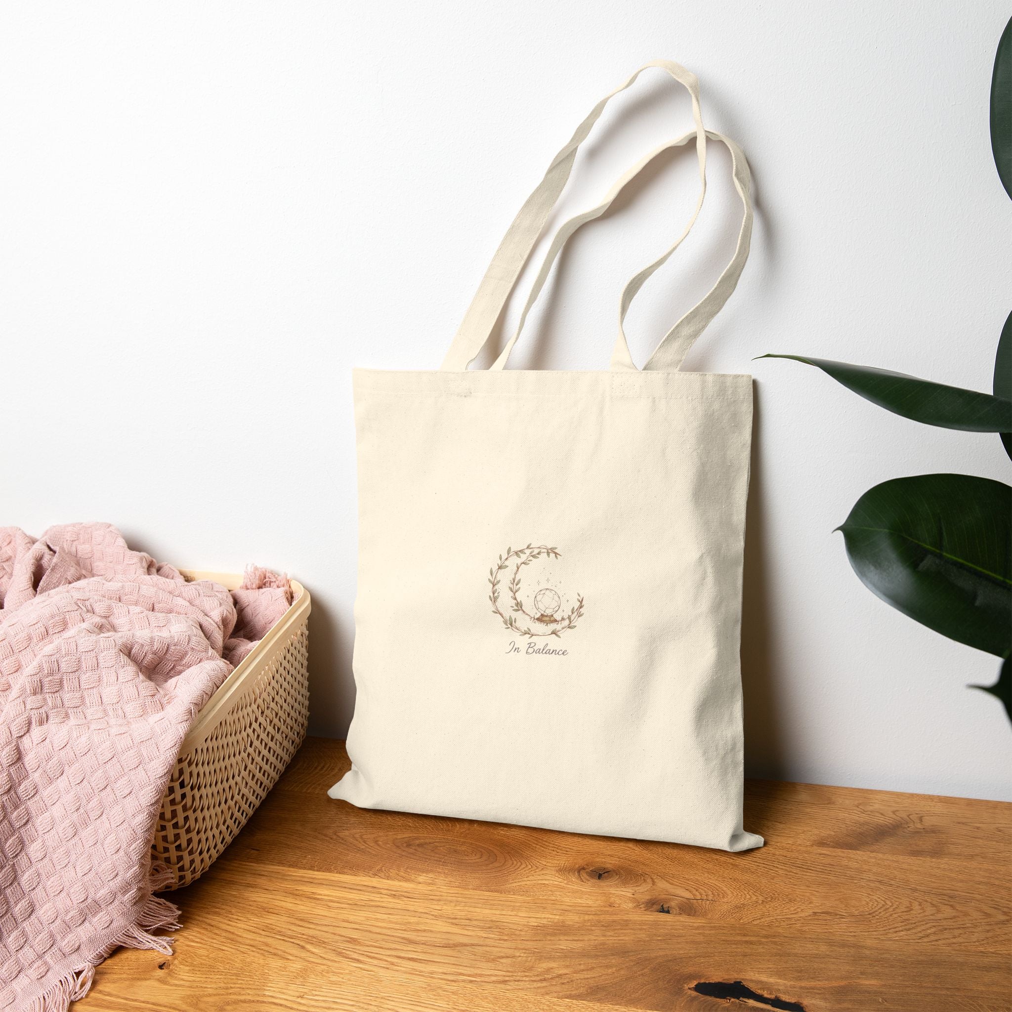 Gentle Moon Wreath Canvas Tote – Rest in Grace
