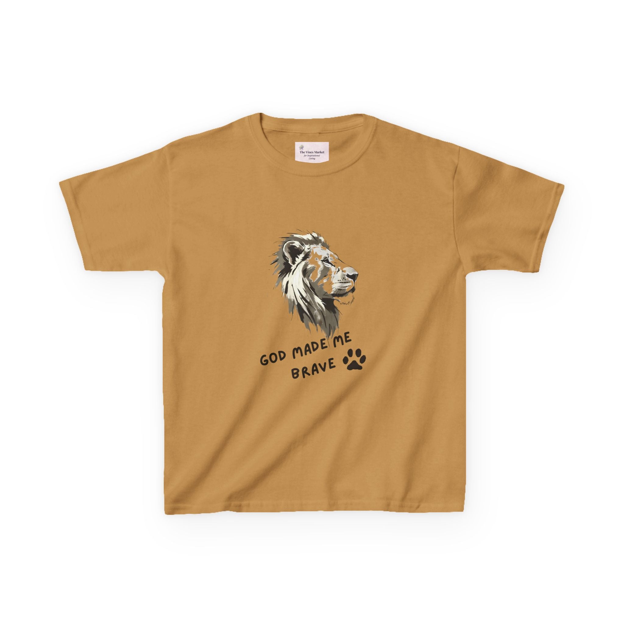God Made Me Brave Lion  Unisex Cotton™ Tee