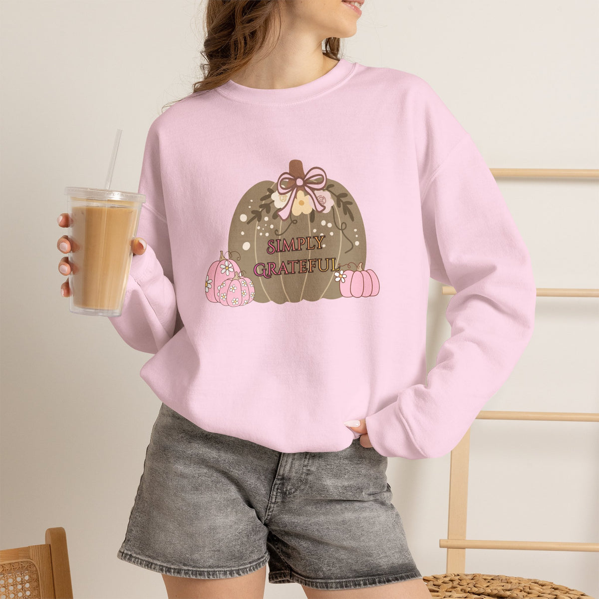 Simply Grateful:  Women's Thanksgiving™ Crewneck Sweatshirt