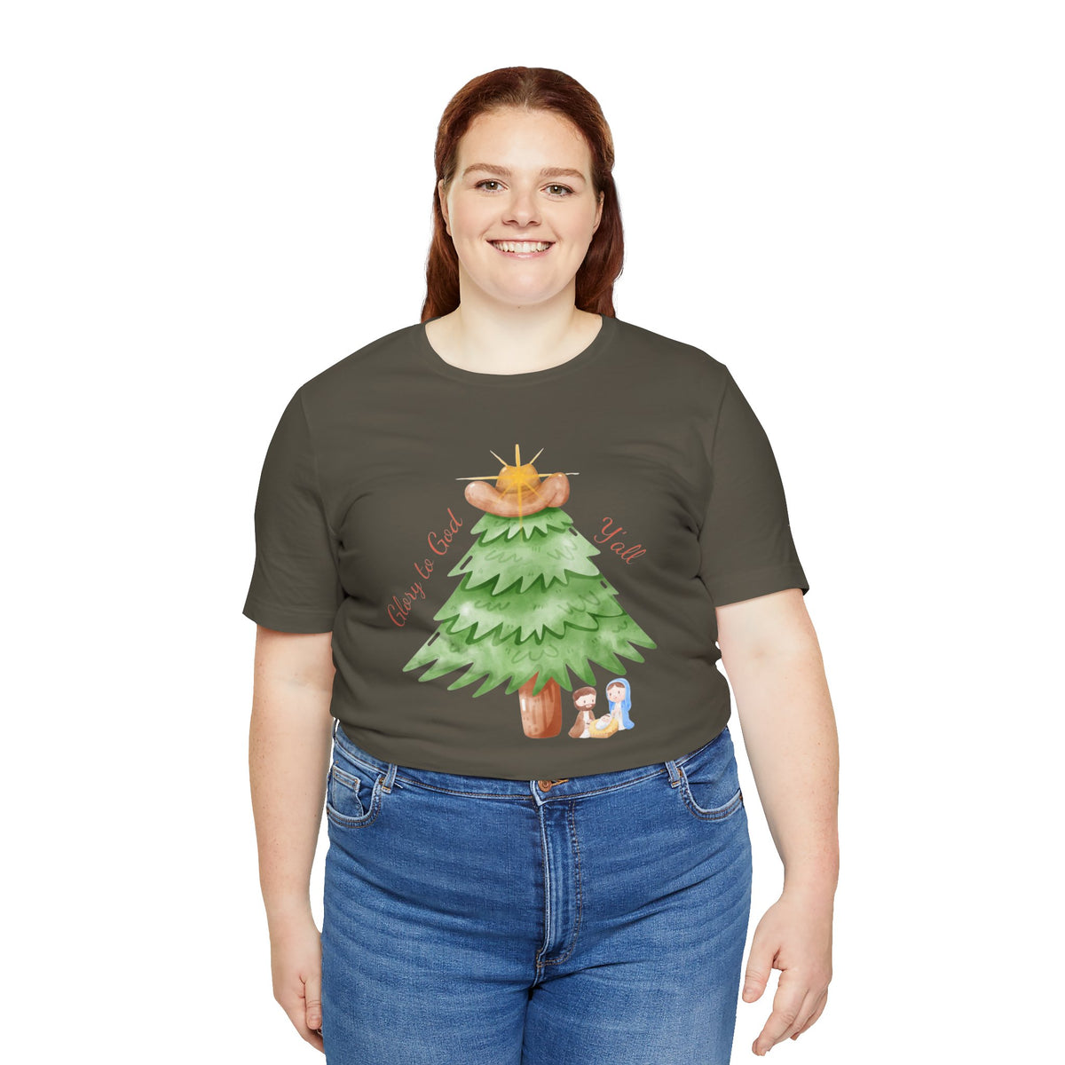 Glory to God Y'all | Women's Faith-Forward Cotton Tee