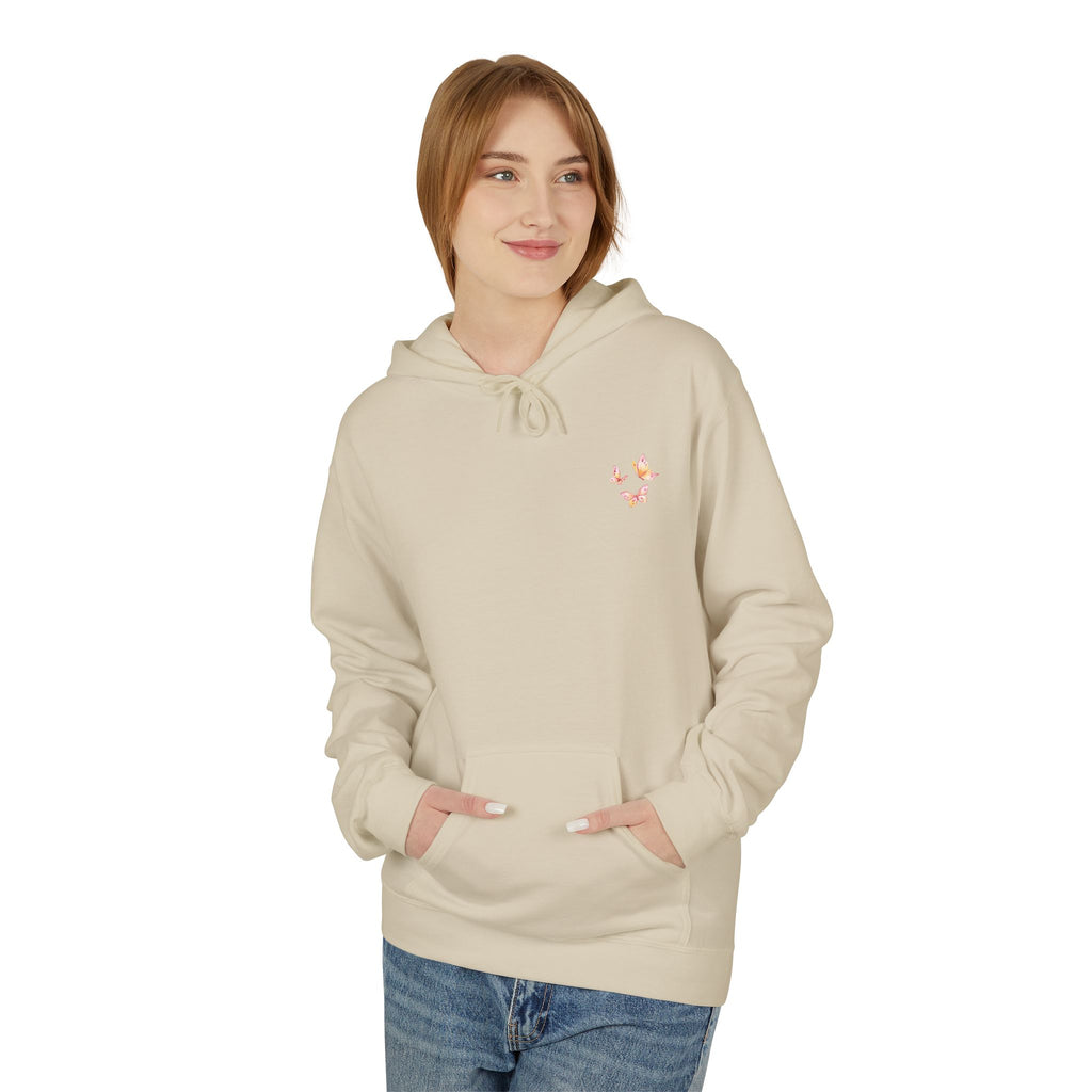 Adult Female Lightweight Soft Fleece Style Hoodie With Pockets:  "I am With You"  (Isaiah 41:10)