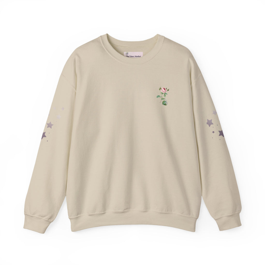 Under God | Watercolor Flag & Roses Women's Crewneck Sweatshirt