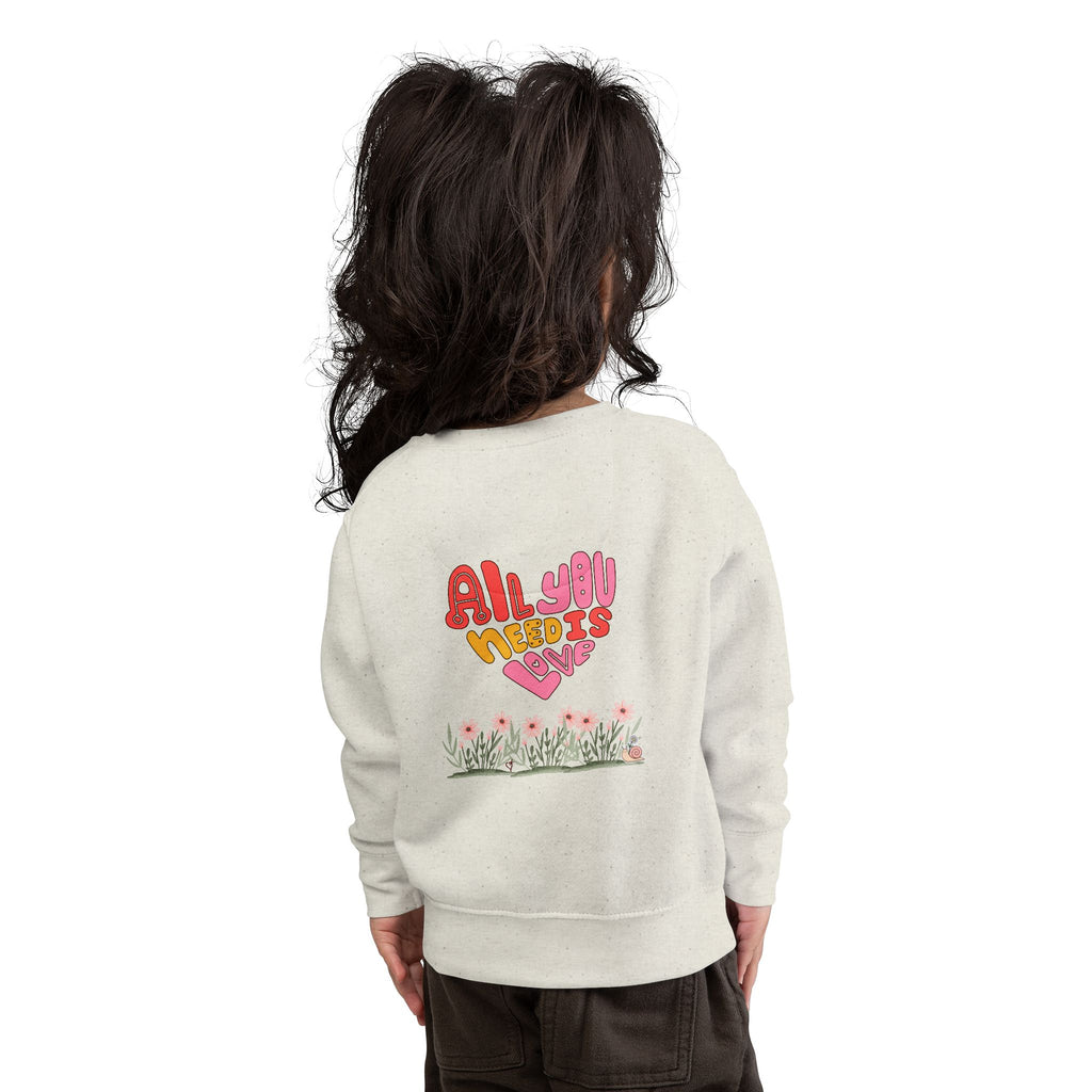 Toddler Retro Sweatshirt:  All You Need is Love