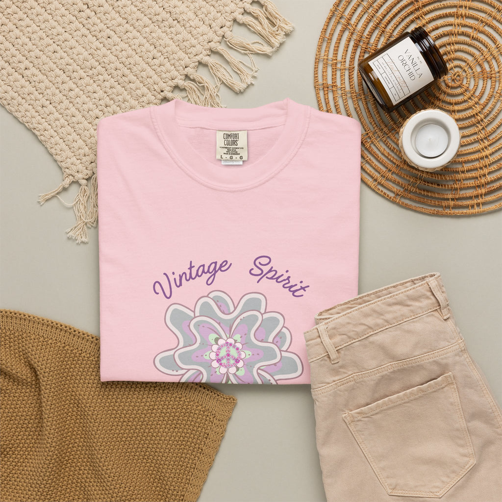 Peace and Love Vintage Spirit Floral T-Shirt -- For Her