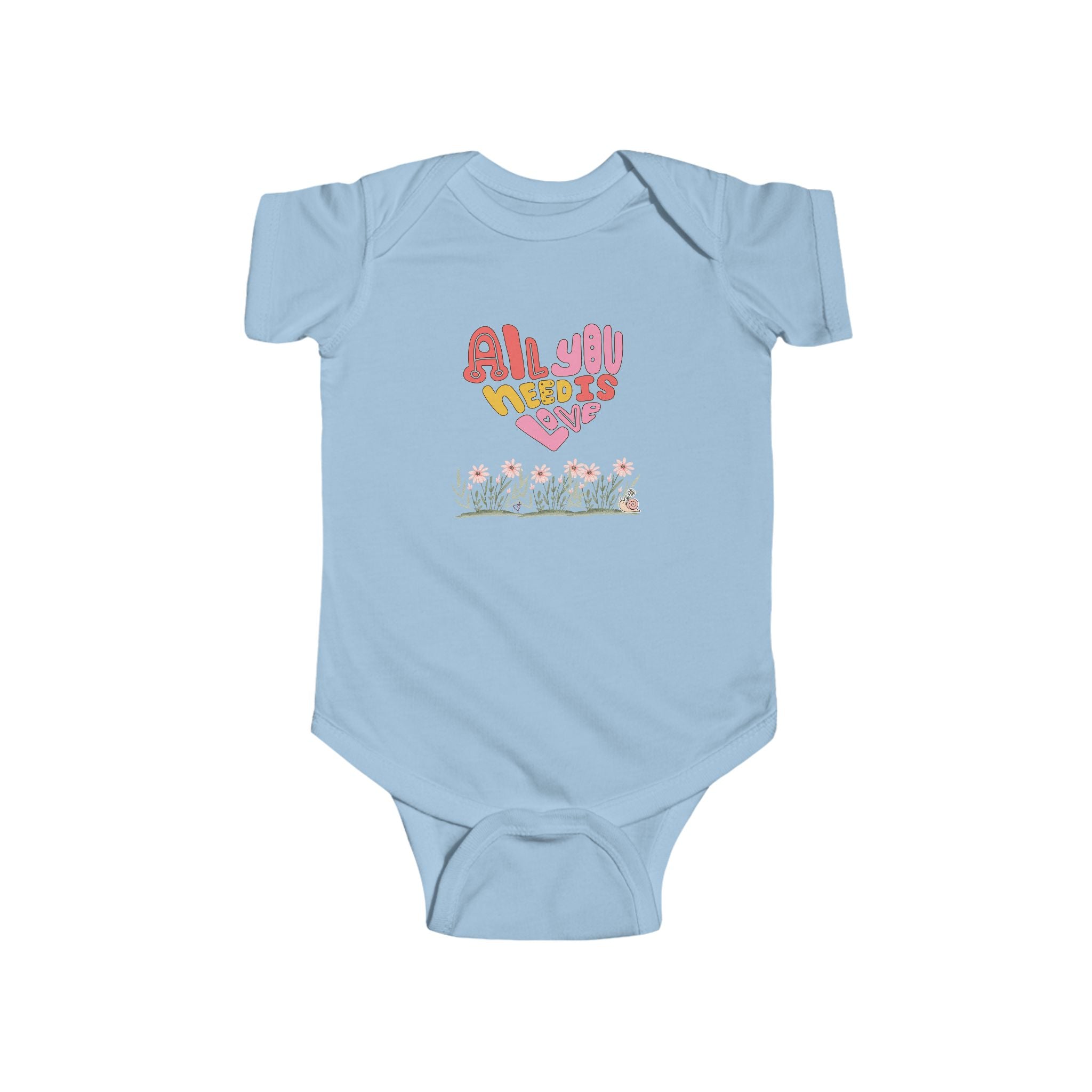 Infant Fine Jersey Retro Bodysuit:  All You Need is Love