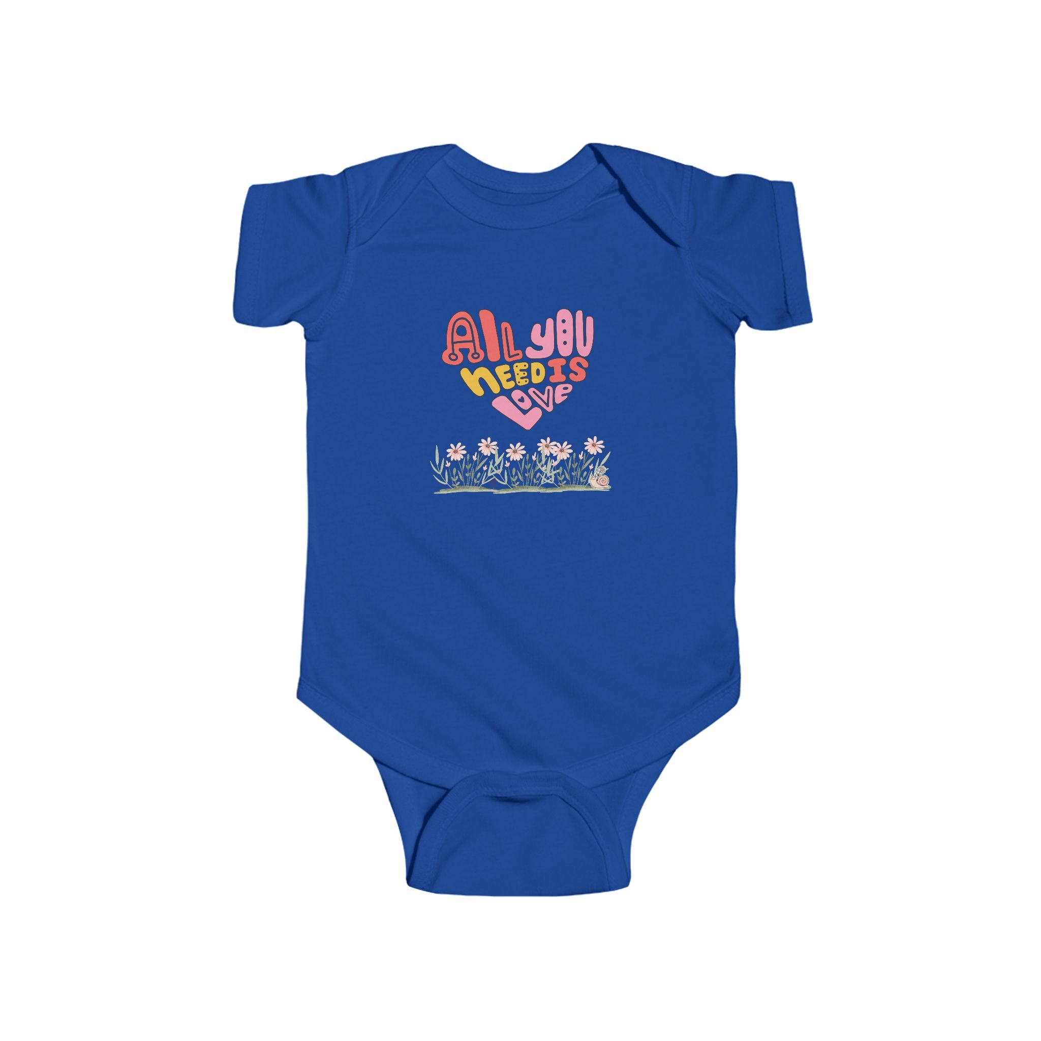Infant Fine Jersey Retro Bodysuit:  All You Need is Love
