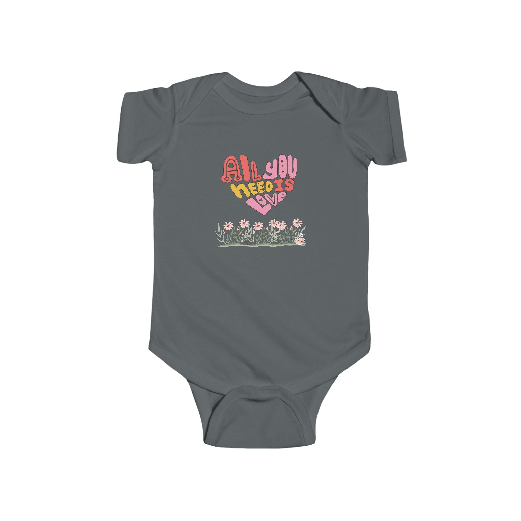 Infant Fine Jersey Retro Bodysuit:  All You Need is Love