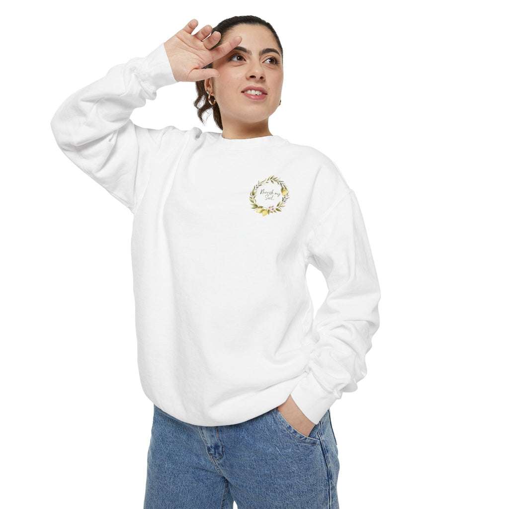 Nourish My Soul | Lemon Tree Comfort Colors Crewneck Sweatshirt – Faith & Soul Care Adult Female