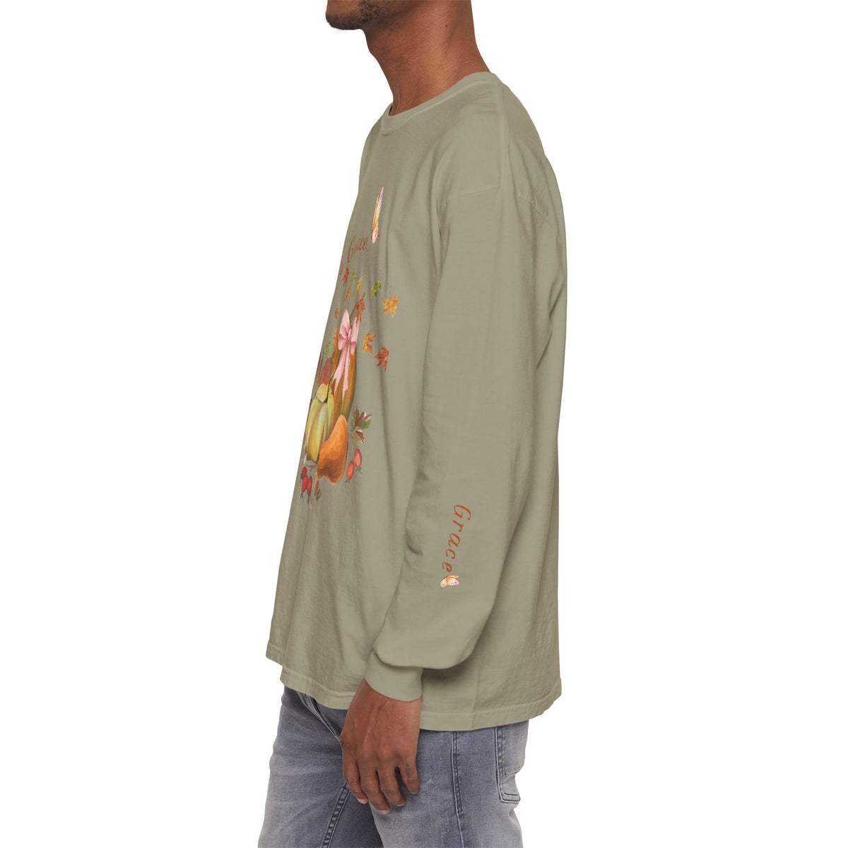 Fall’s Grace | Women’s Pumpkin Long-Sleeve Tee