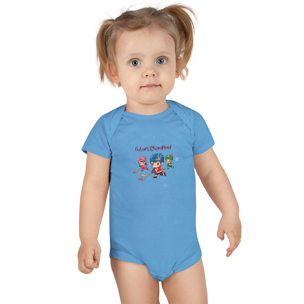 Future Champions Baby Onesie – Hockey Stars & Dreams – Unisex Baby Bodysuit