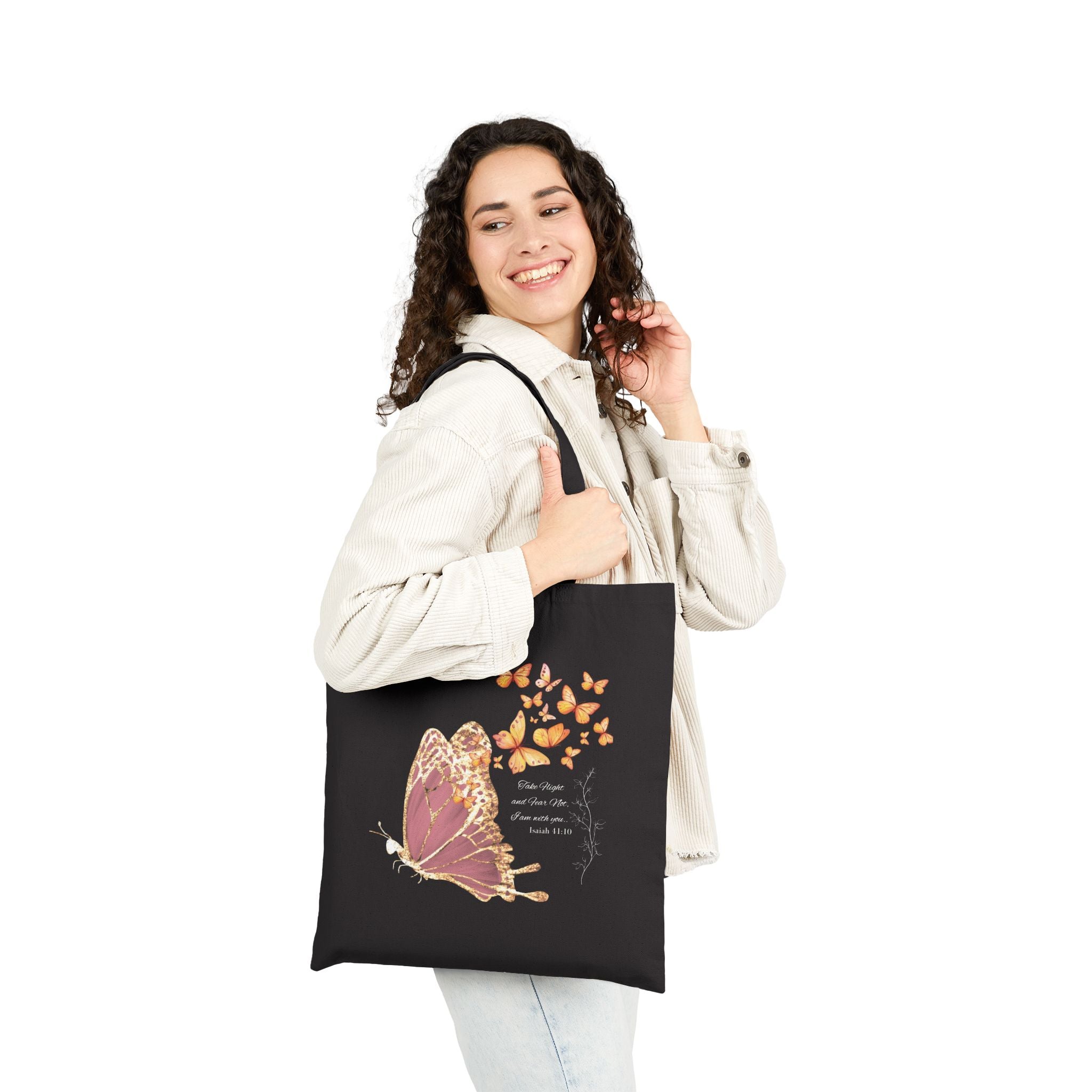 "I am here" Butterfly Tote Isaiah 41:10