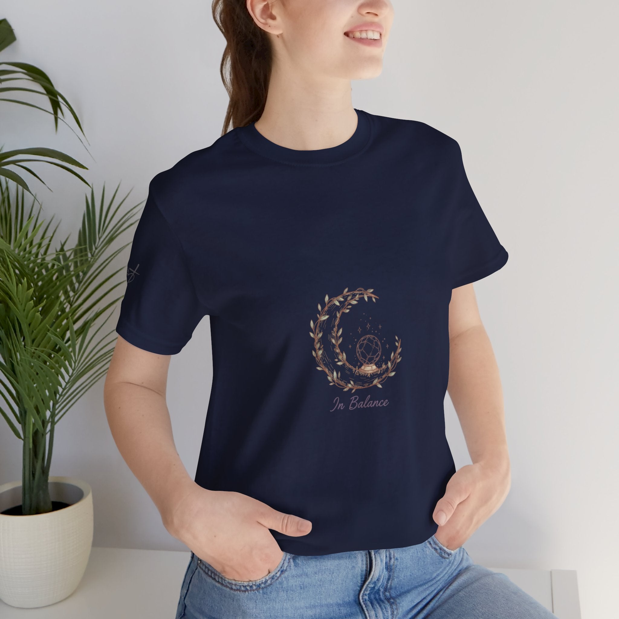 Cozy Peaceful Relaxed UnisexTee Shirt....In Balance With God;  Moonlit,