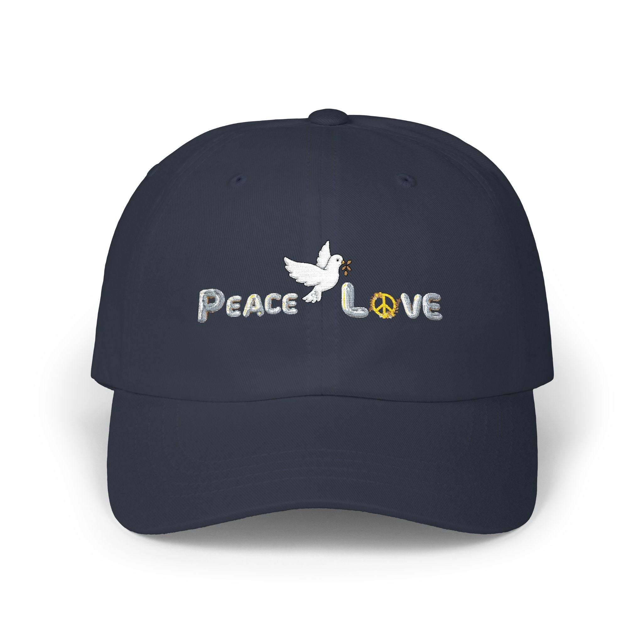 Unisex Peace and Love Adult Embroidered Cap