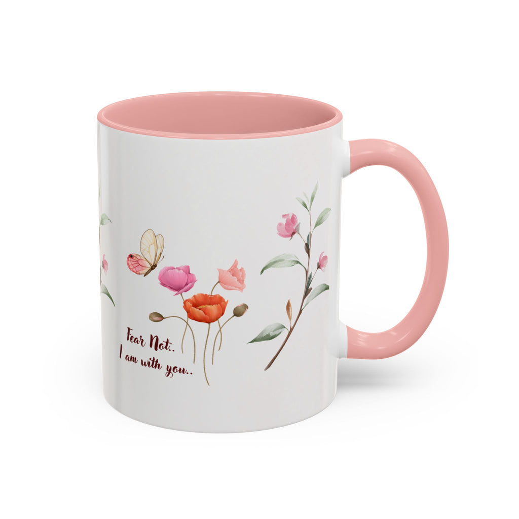 "Fear Not I am With You" Poppies Coffee Mug - Morning Grace in Every Sip (11, 15oz)