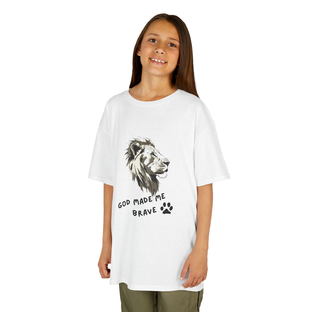 God Made Me Brave Lion  Unisex Cotton™ Tee