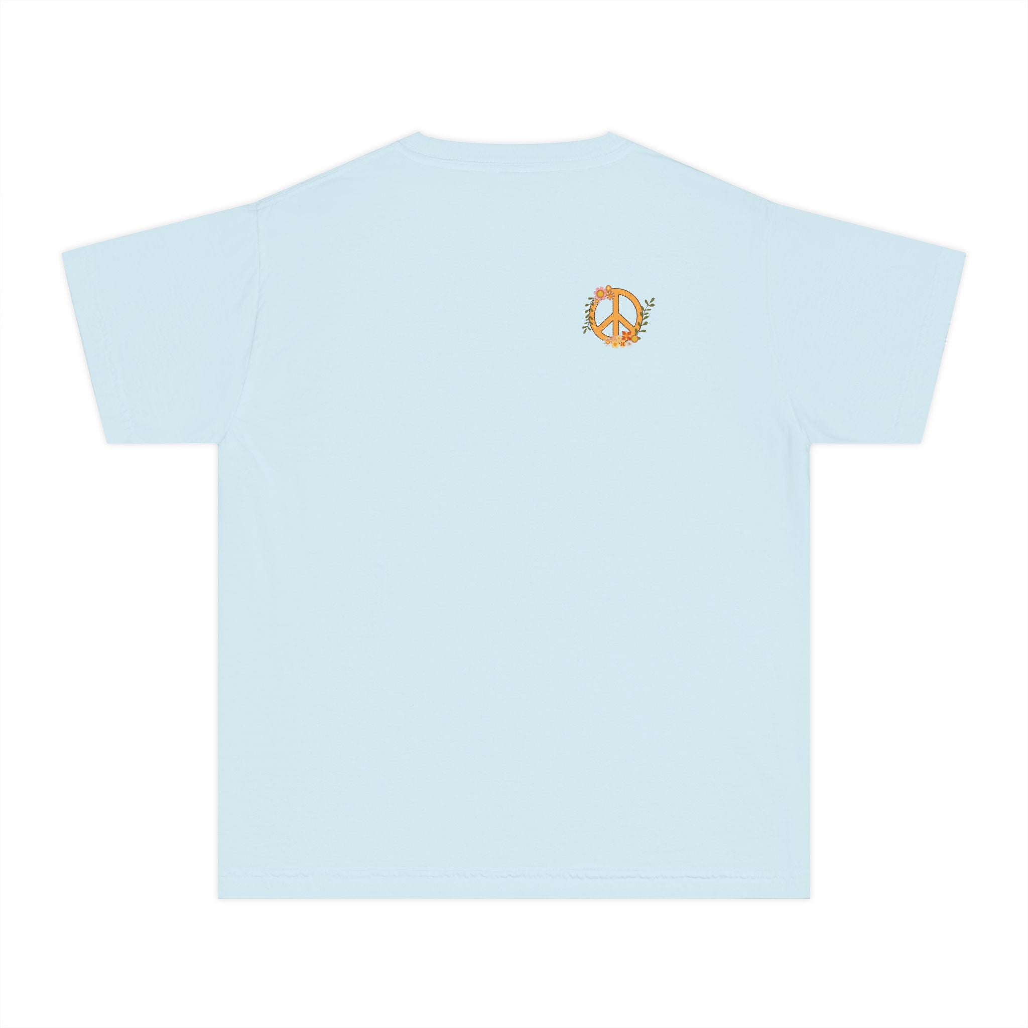 Unisex Youth Cotton Retro Tee:  Peace and Love