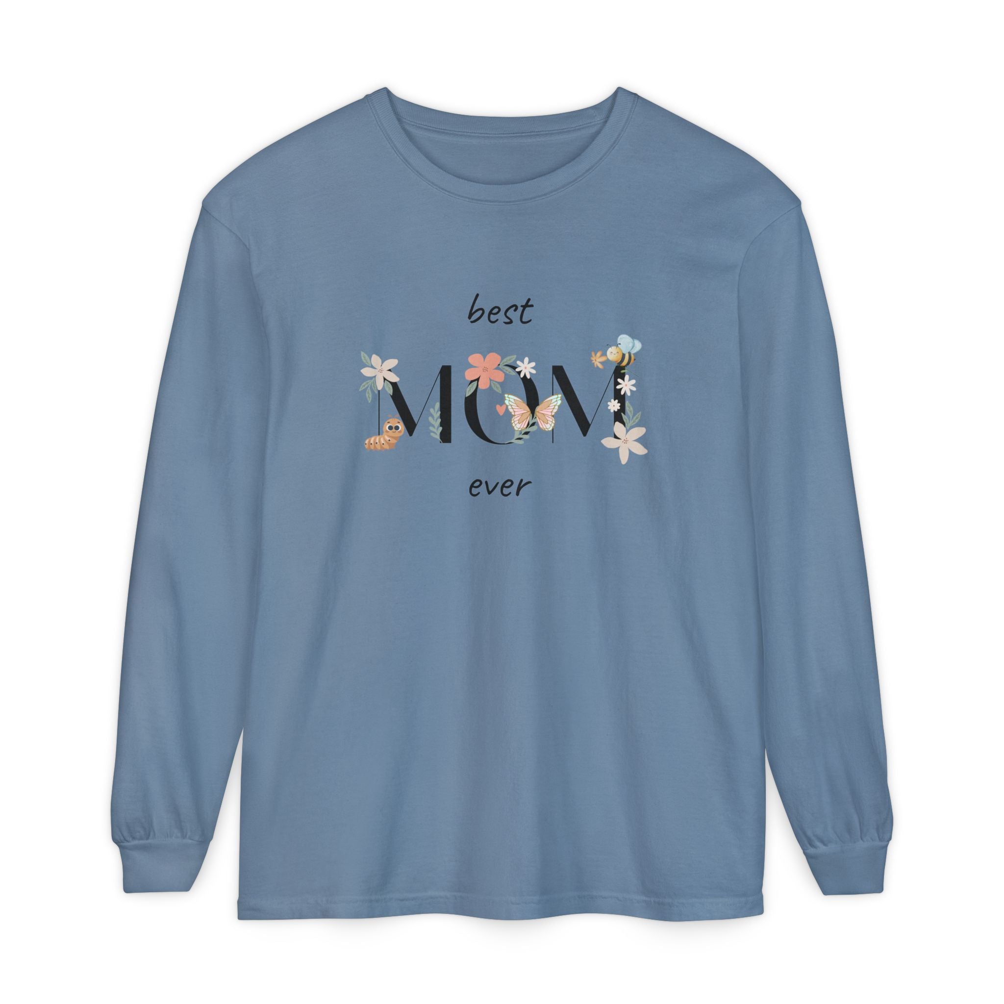 Adult Female Long Sleeve Floral Tee Best Mom Ever