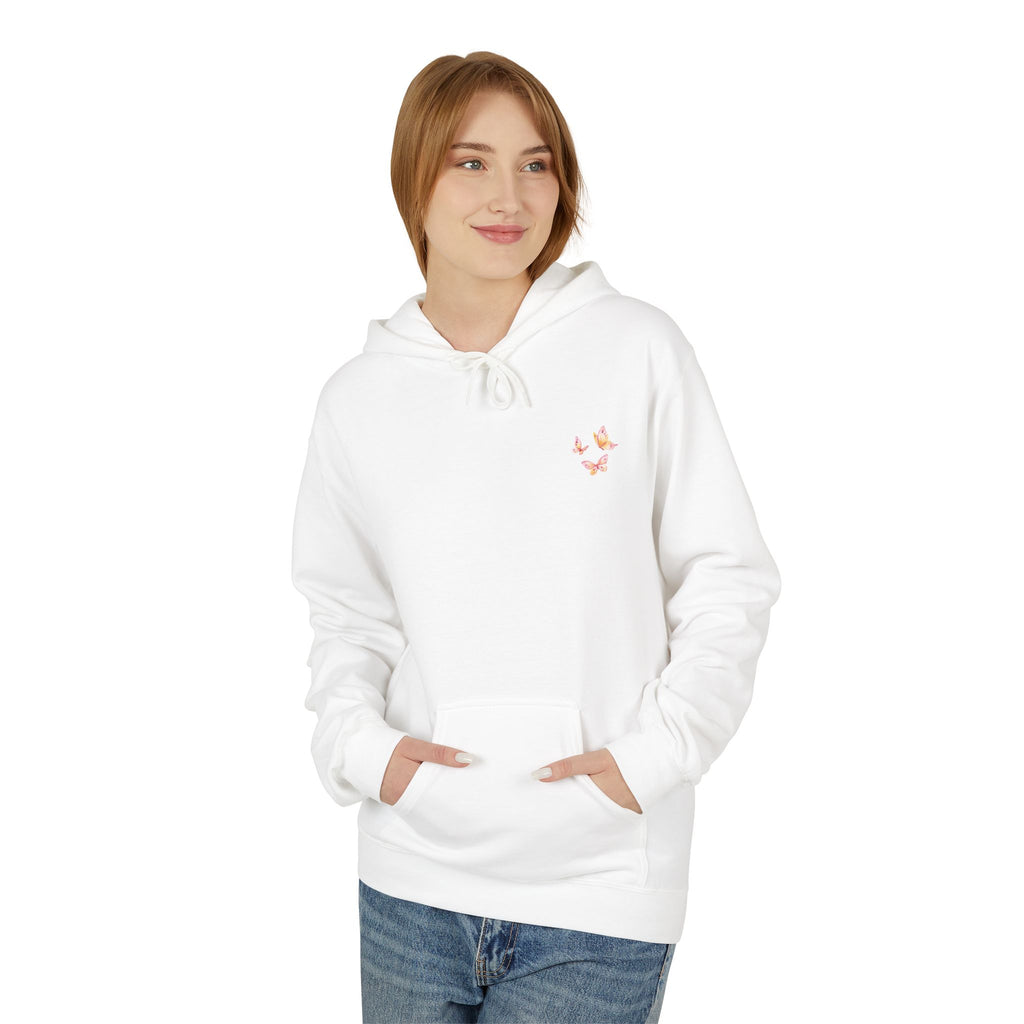 Adult Female Lightweight Soft Fleece Style Hoodie With Pockets:  "I am With You"  (Isaiah 41:10)