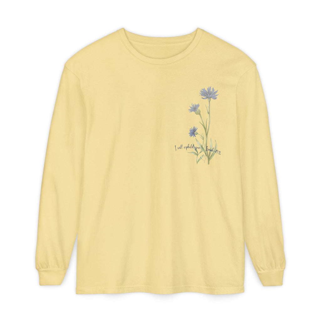Fear Not – I Will Uphold You:  Isaiah 41:10 Women's Long Sleeve Faith Tee