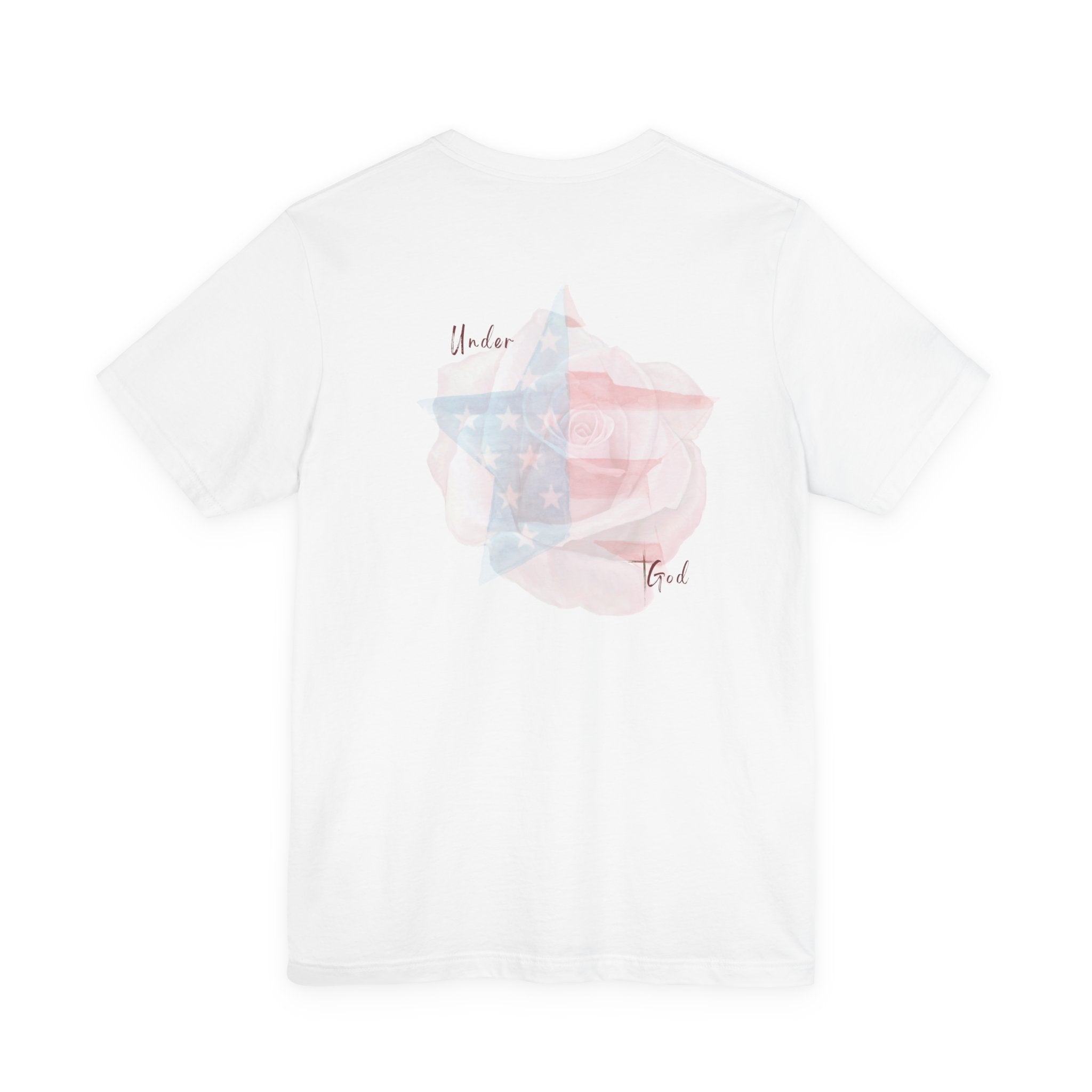 Under God | Soft Watercolor Star & Rose Women's Relaxed Tee