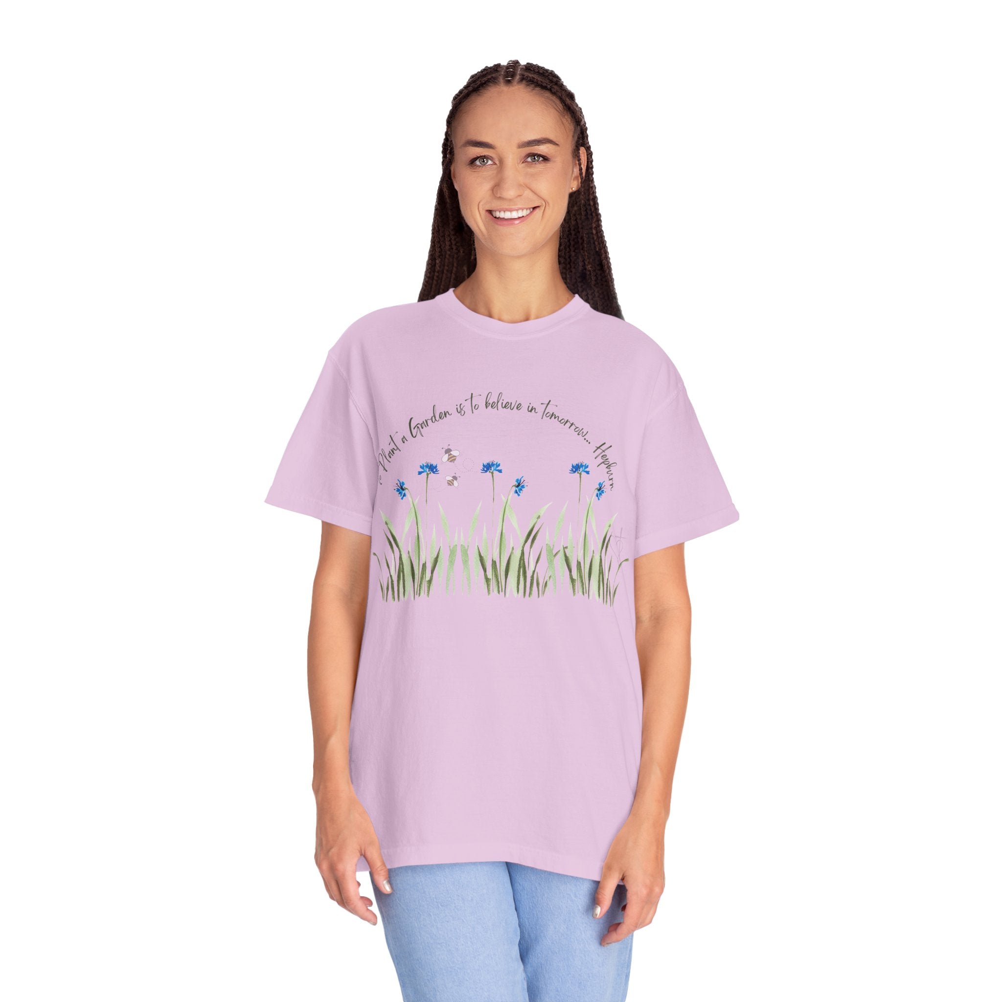 To Plant a Garden is to Believe in Tomorrow: Women's  Inspirational Hepburn Relaxed Tee