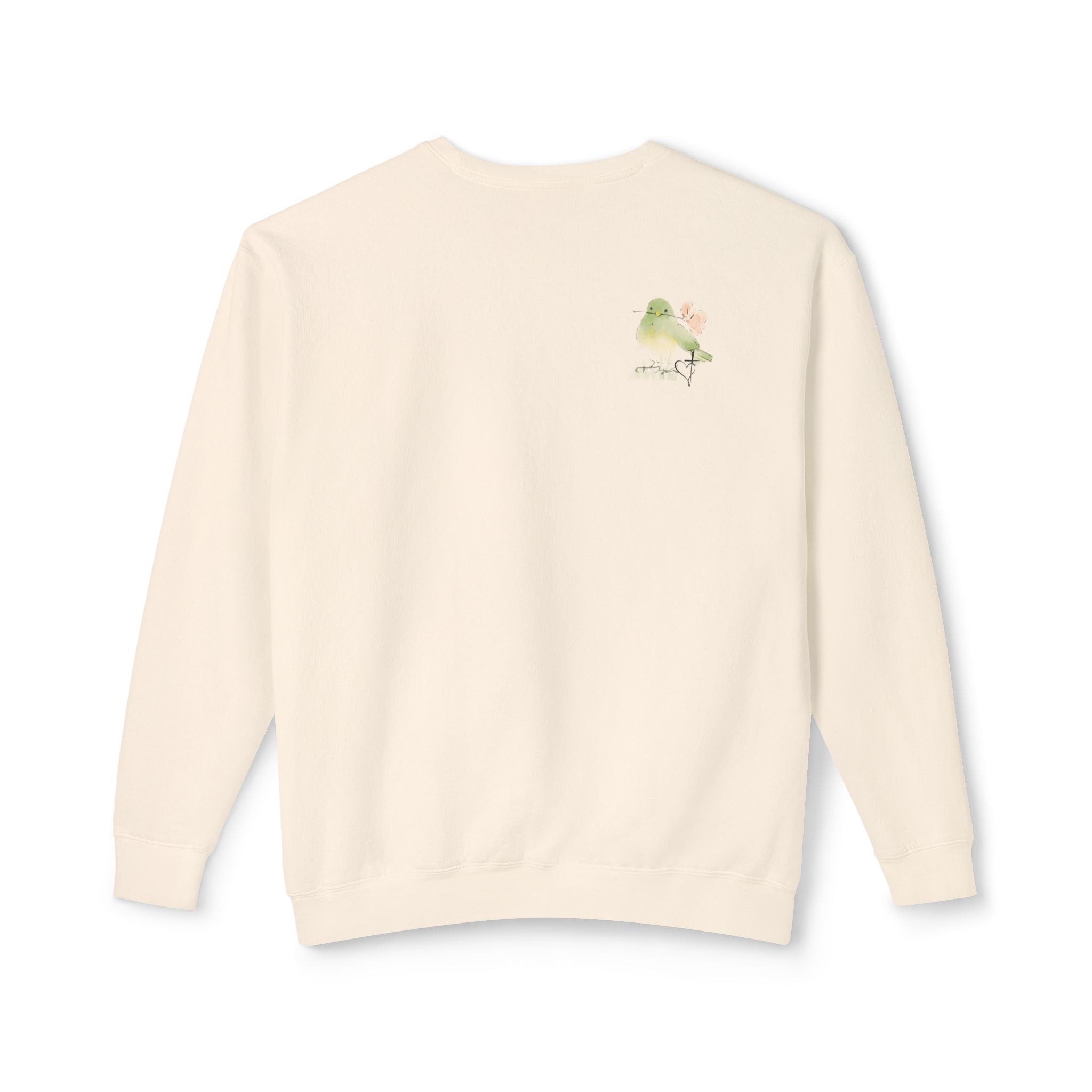 Female Adult Lightweight Crewneck Sweatshirt: Mom… Forever – Nurturing Floral