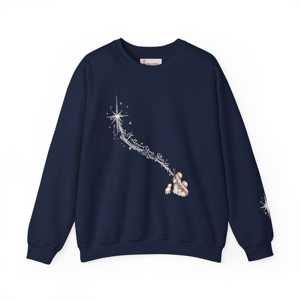 Follow Your Star | Women's Christmas Crewneck Sweatshirt