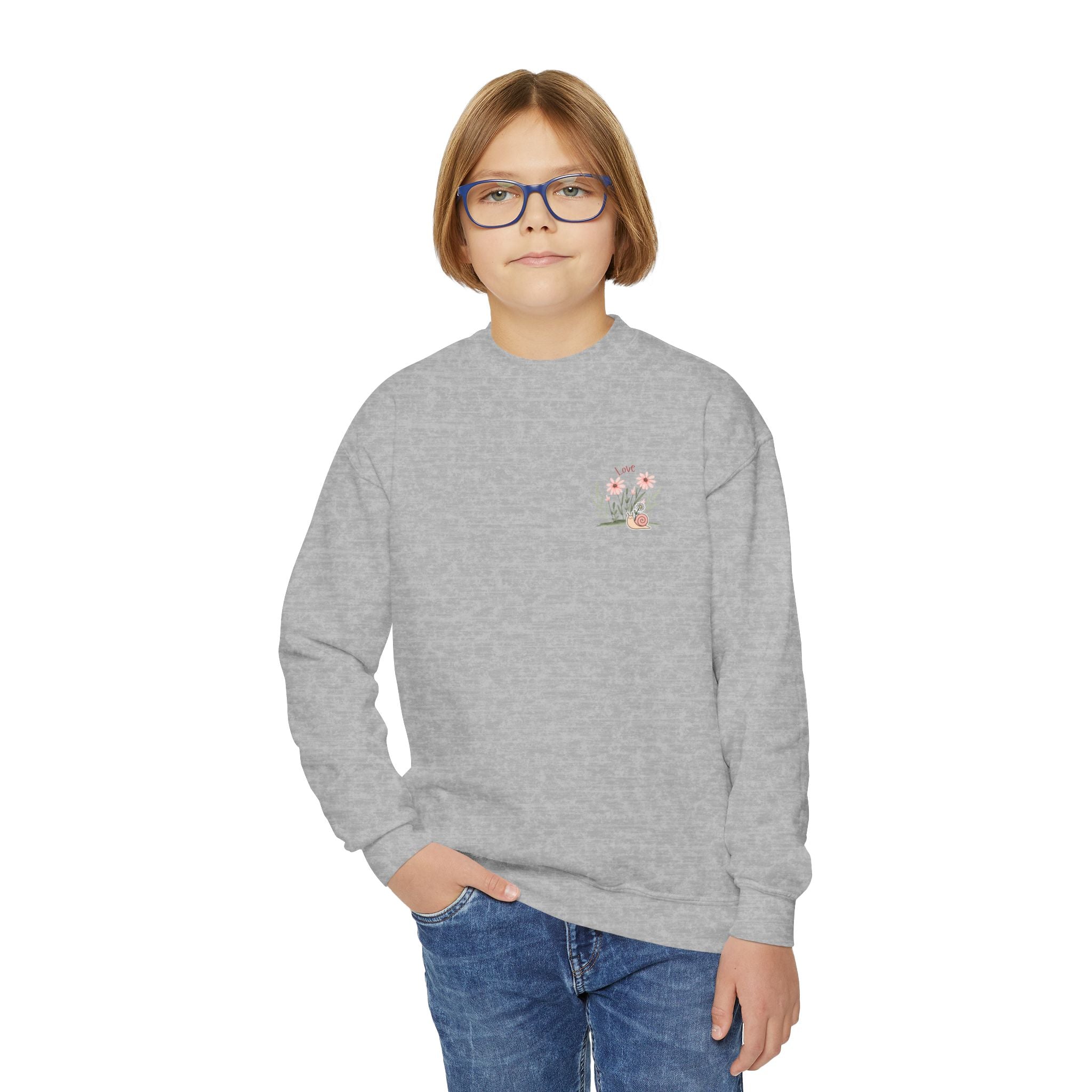 Youth Female Retro Crewneck Sweatshirt:  All You Need is Love