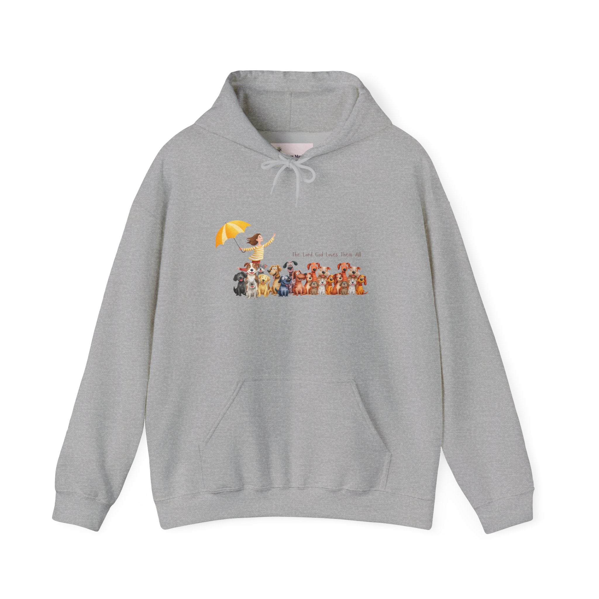 “The Lord God Loves Them All” Women's Hoodie –  Faith-Inspired Animal Lover Sweatshirt